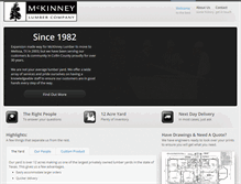 Tablet Screenshot of mckinney-lumber.com